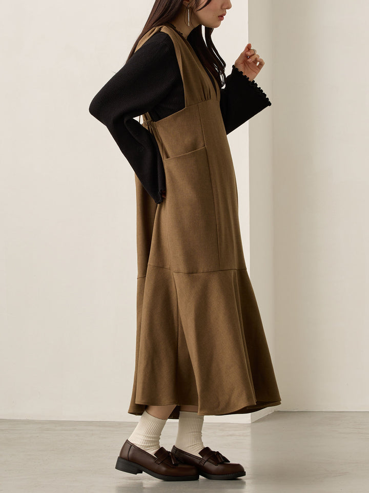 ツイードジャンパースカート Brown