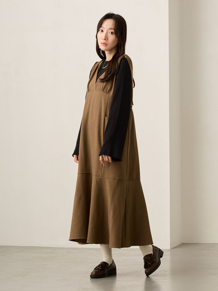 ツイードジャンパースカート Brown