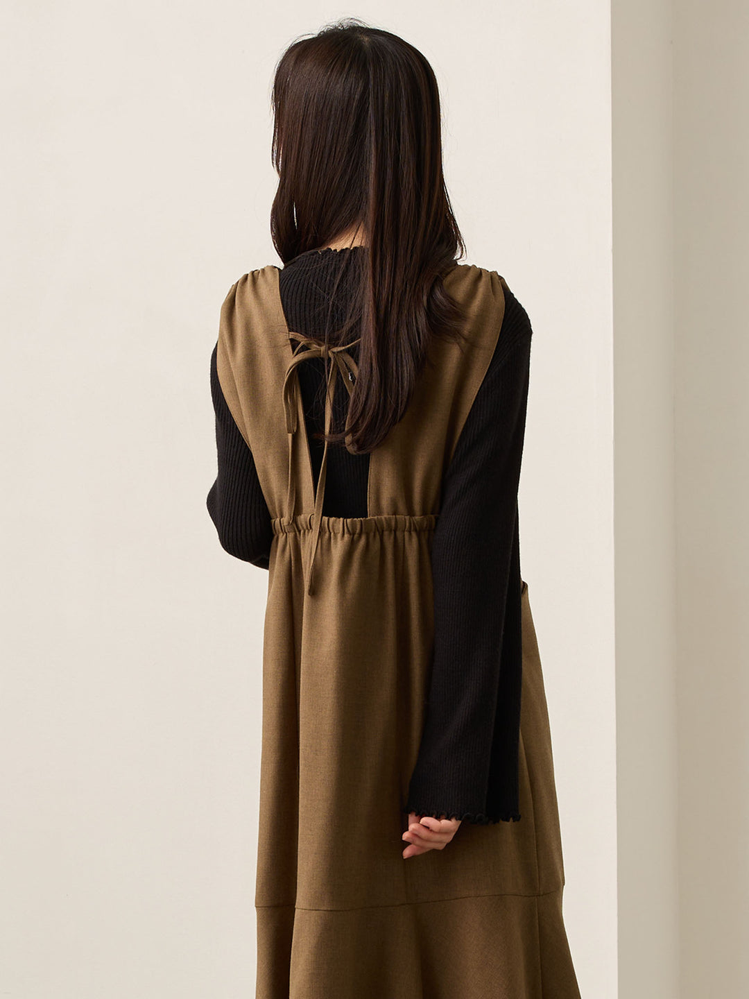 ツイードジャンパースカート Brown