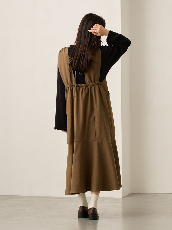 ツイードジャンパースカート Brown