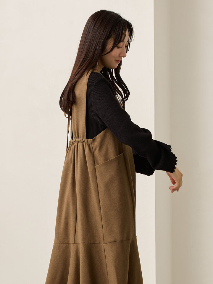 ツイードジャンパースカート Brown