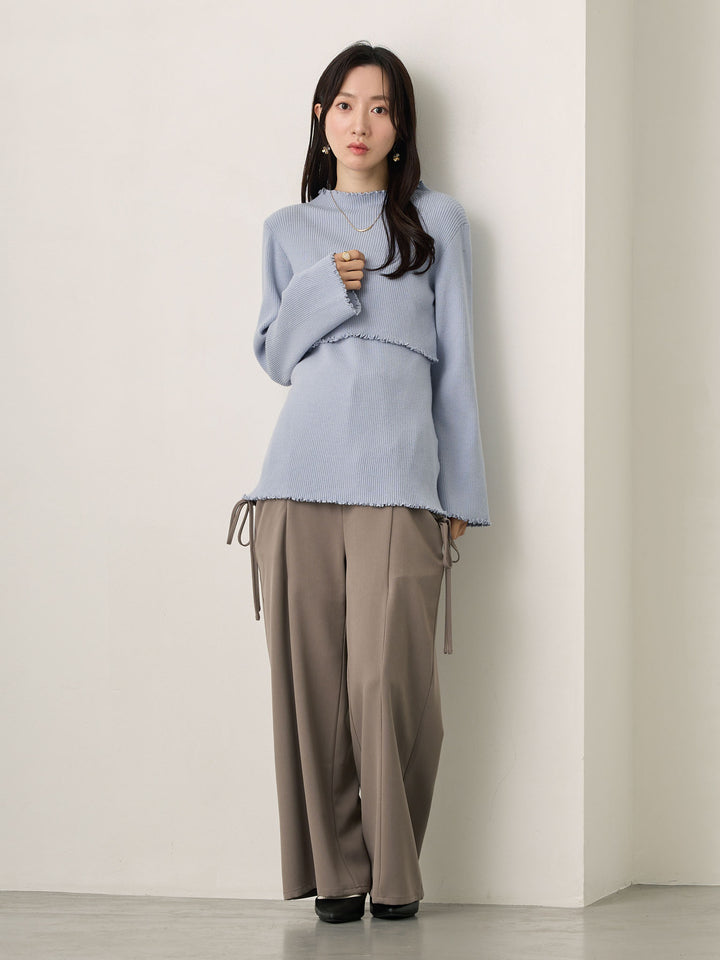 侧边蝴蝶结裤 灰色