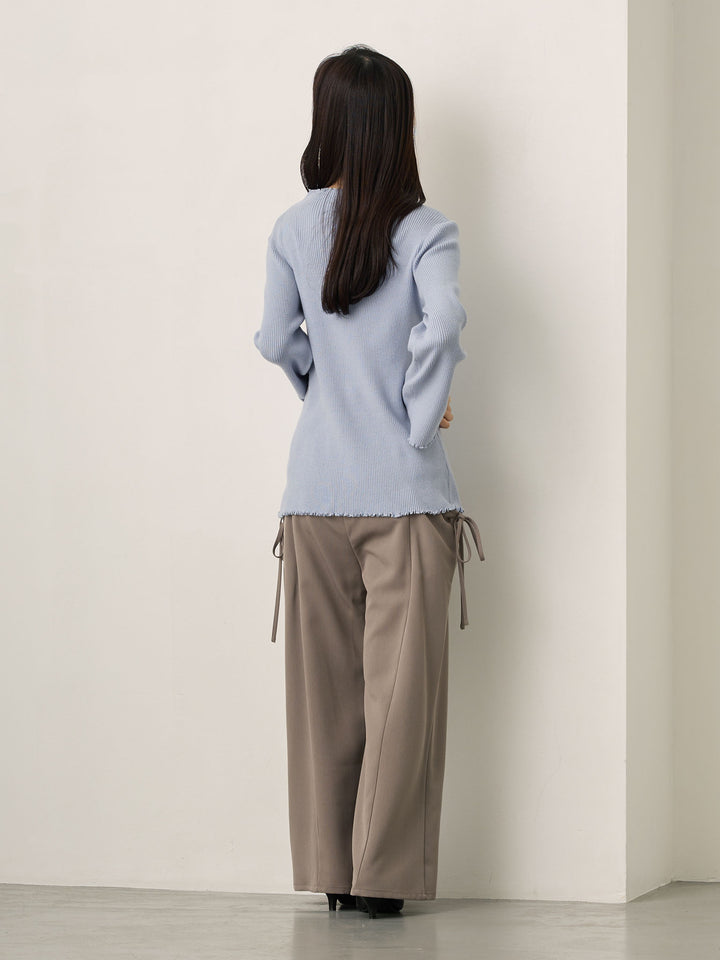 侧边蝴蝶结裤 灰色