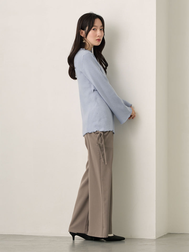 侧边蝴蝶结裤 灰色