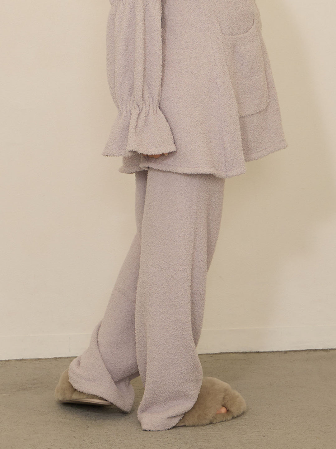 [Maternity/Postpartum] Fluffy pajama set Gray