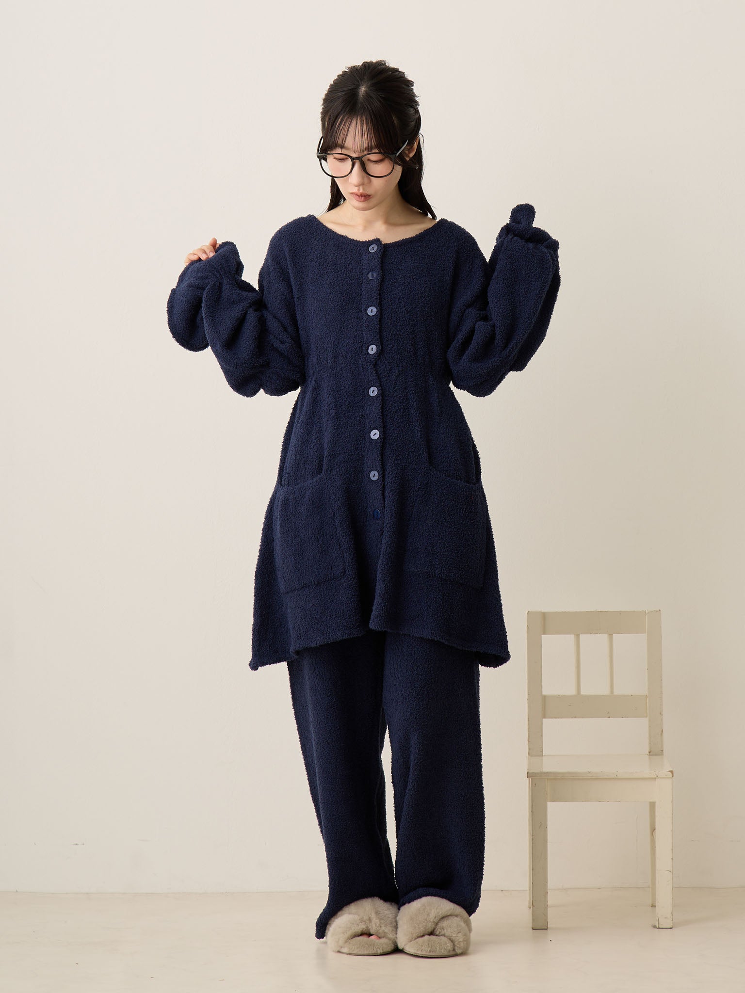 ふわもこパジャマセット Navy – honono for mom&baby