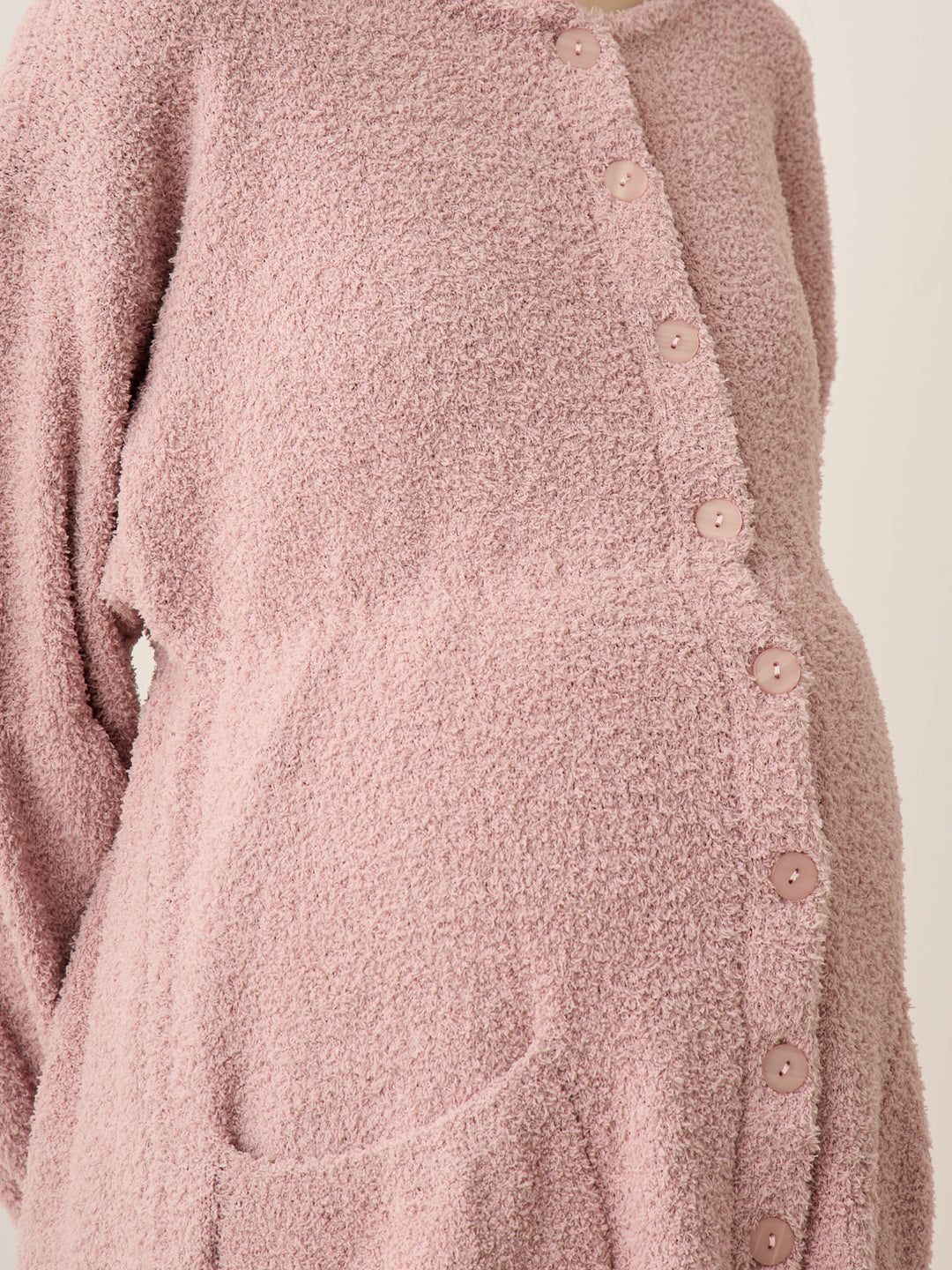 蓬松睡衣套装 炭灰色