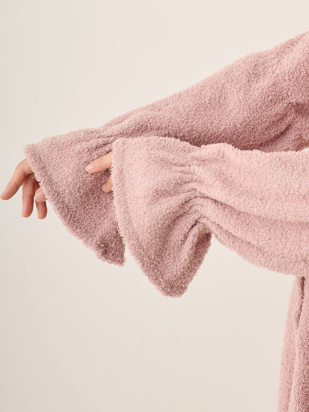 蓬松睡衣套装 炭灰色