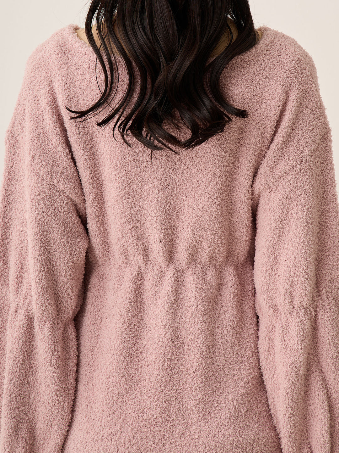 蓬松睡衣套装 炭灰色