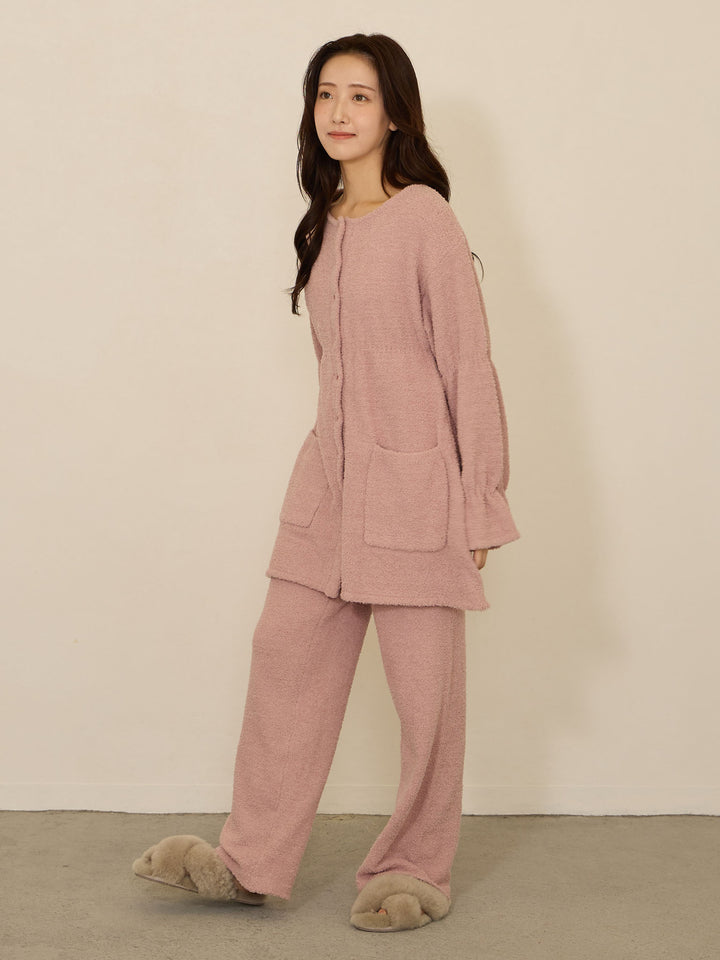 [Maternity/Postpartum] Fluffy pajama set Pink