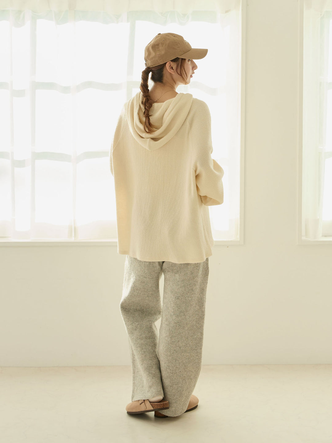 ふっくらリブニットパンツ Gray