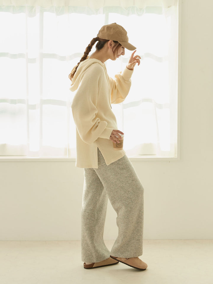 ふっくらリブニットパンツ Gray