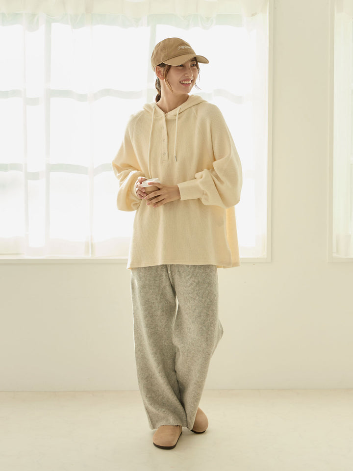 ふっくらリブニットパンツ Gray