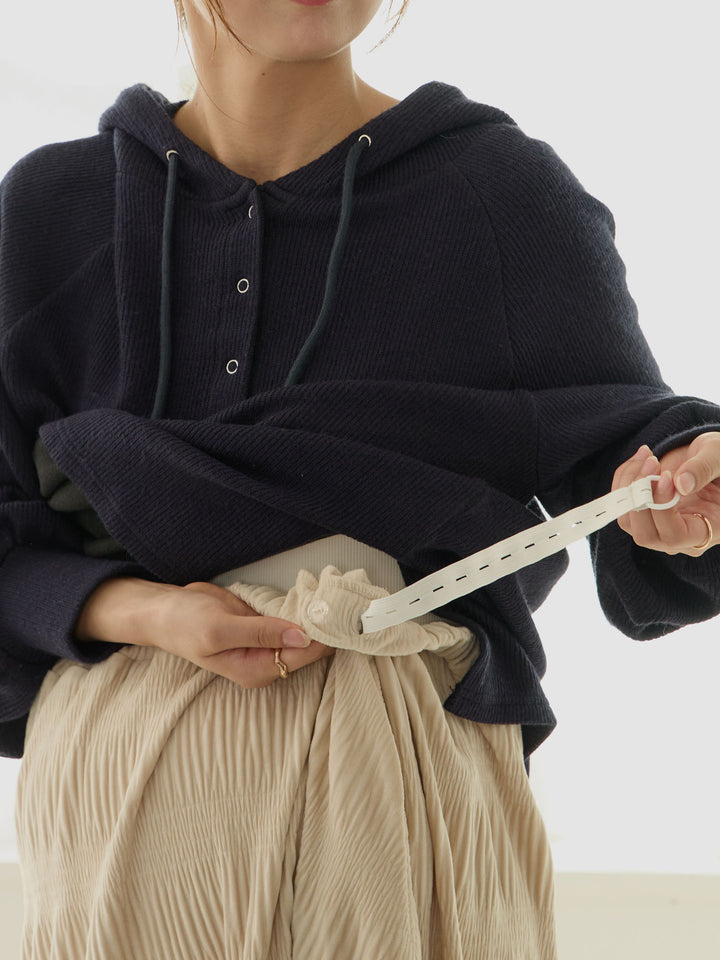 天鹅绒褶皱百褶裙，深棕色