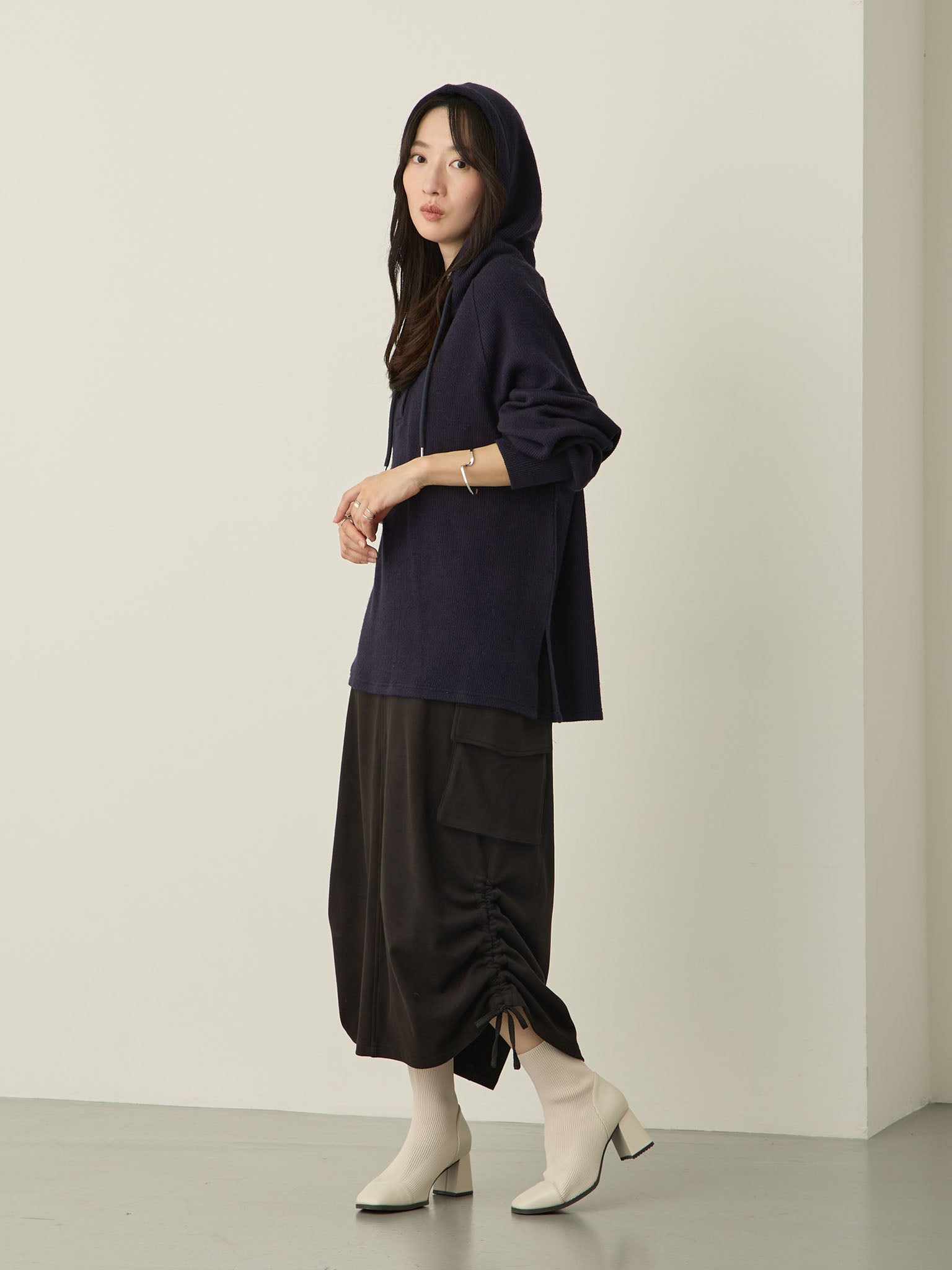 【美品】BLACK LABEL フード付きパーカー M ネイビー 中古・古着通販】BLACK LABEL CRESTBRIDGE (ブラックレーベル