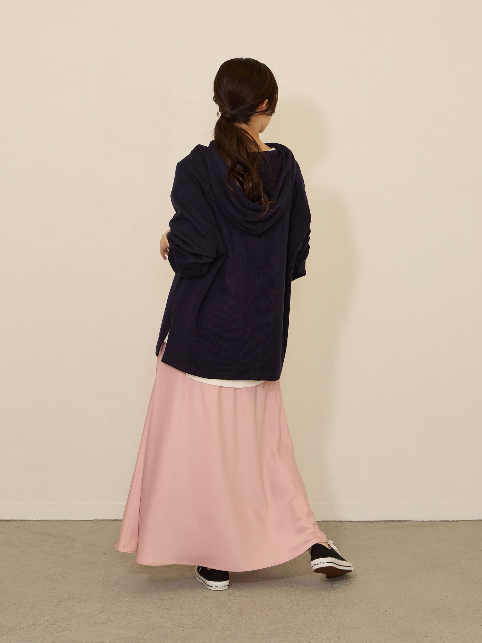 STONE  ネイビーフード付きパーカー フード付きパーカー Navy – honono for mom&baby