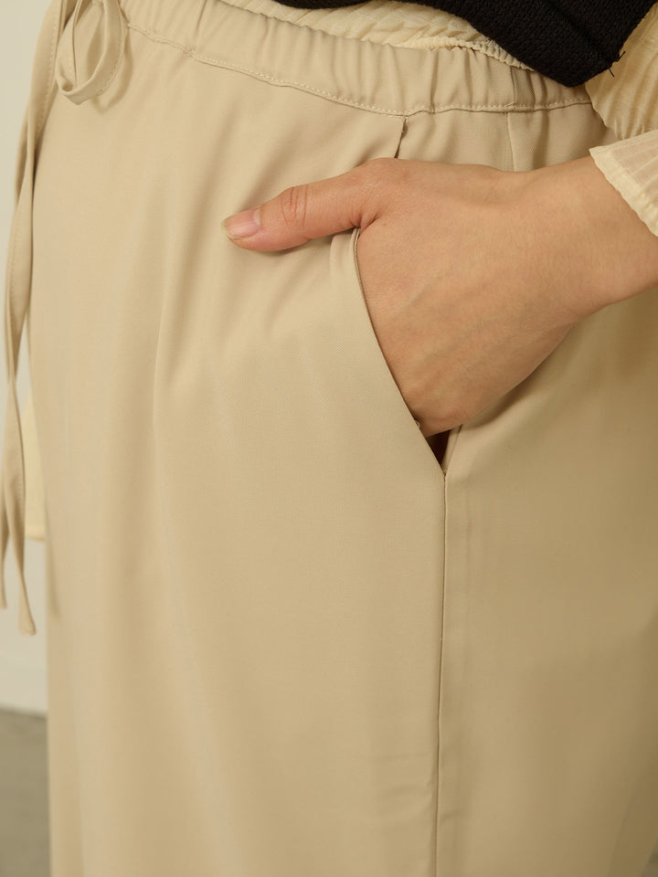 [Maternity/Postpartum] Easy wide pants Beige