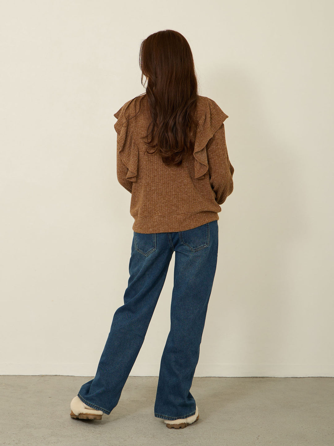 蟒蛇纹衬里长款牛仔布