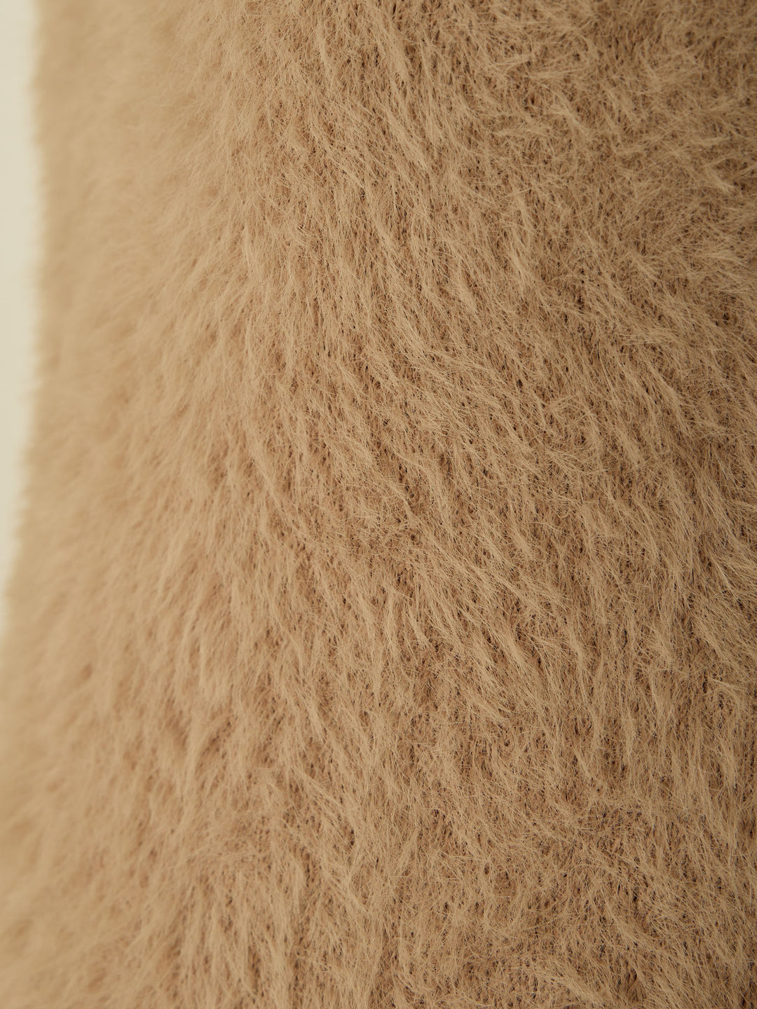 毛茸茸针织短裙 白色