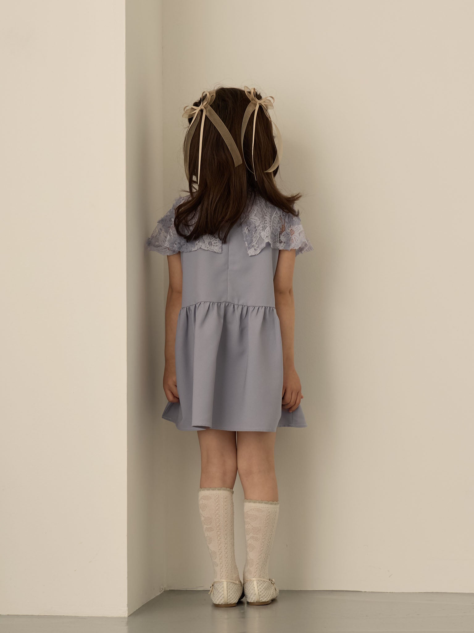 キッズ】レースケープドレス Blue – honono for mom&baby