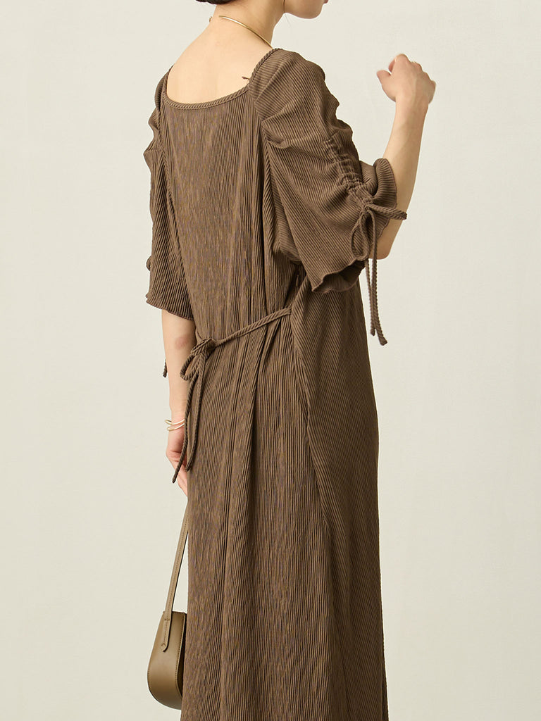 袖リボンスクエアワンピース Brown – honono for mom&baby