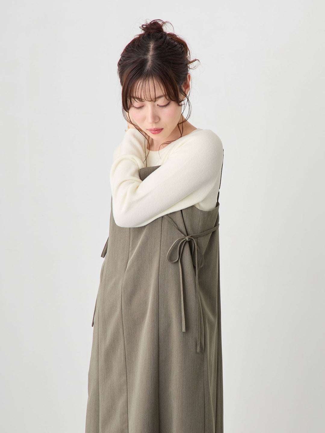 シンプル授乳ニット Ivory