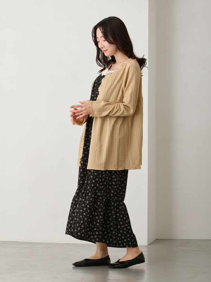 フロントボタンキャミワンピース Flower