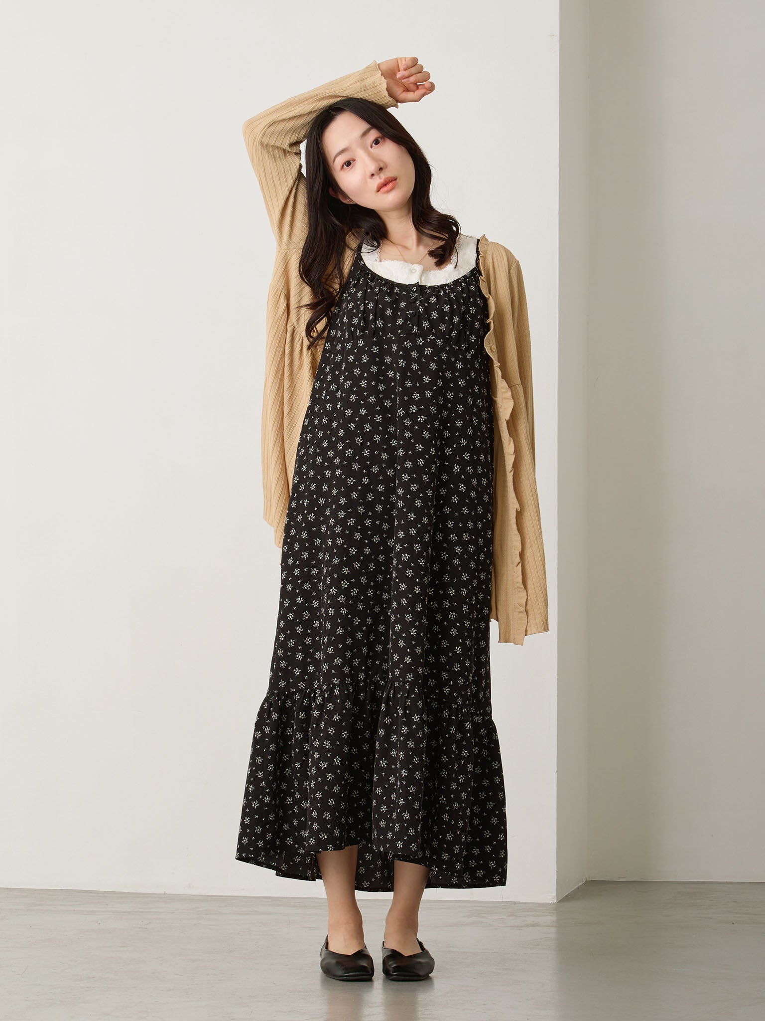 フロントボタンキャミワンピース Flower – honono for mom&baby