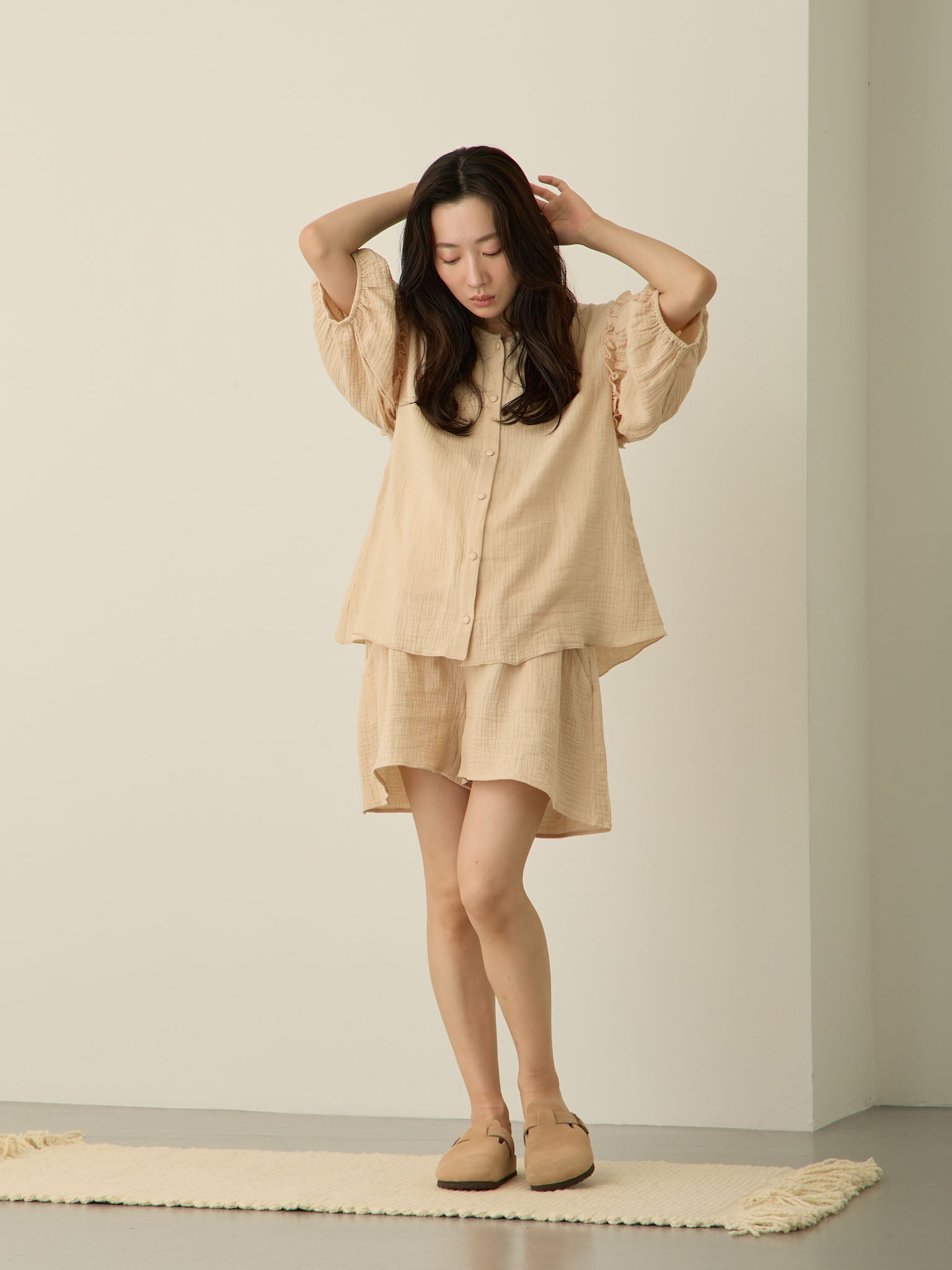 Hauls もこもこはうるずルームウェア4点セット サックス SAX 【公式通販】