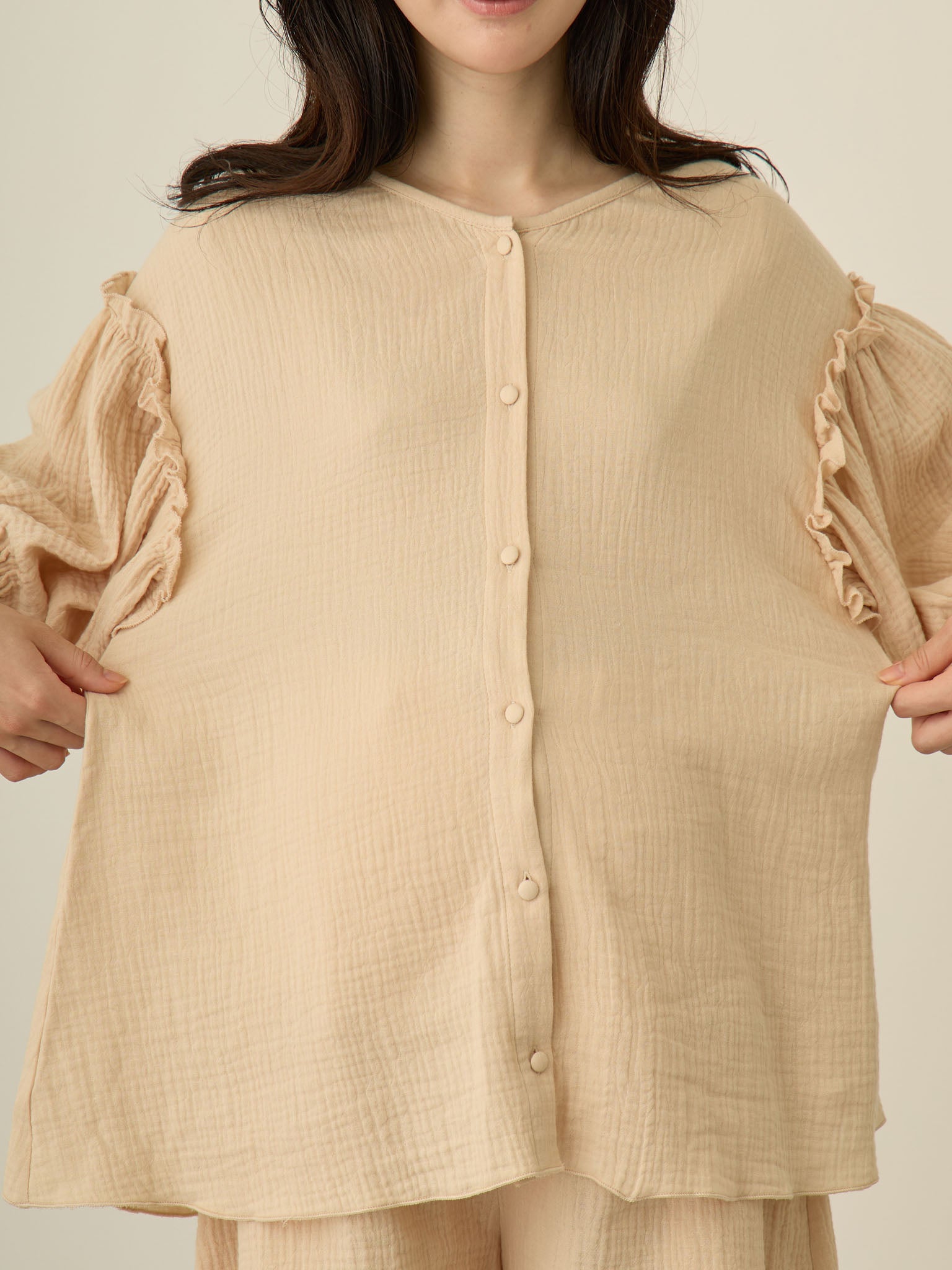 早割 万博 やわらかガーゼルームセット Beige – honono for mom&baby マタニティ