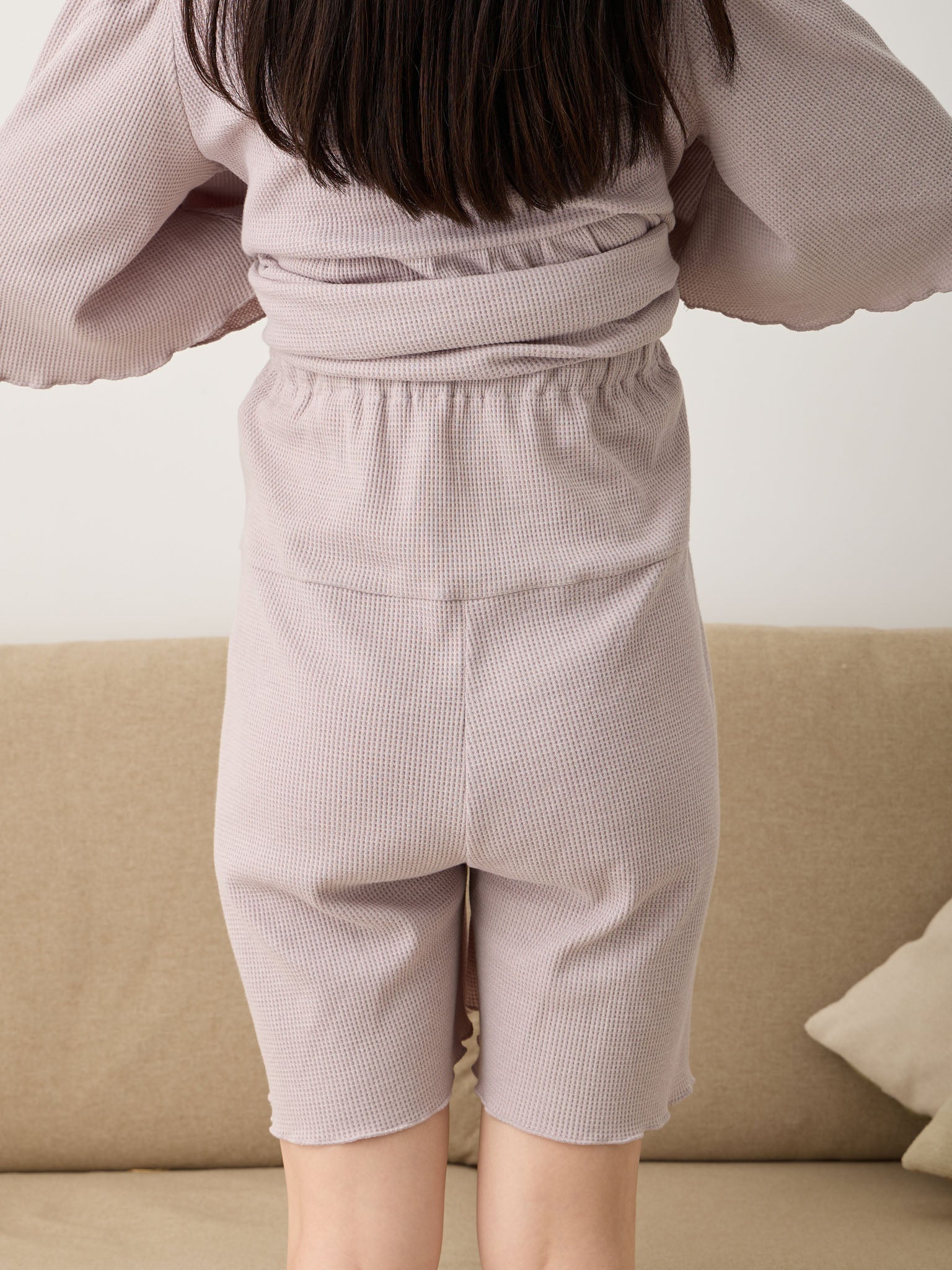 はらまき付きワッフルパジャマセット Pink beige – honono for mom&baby