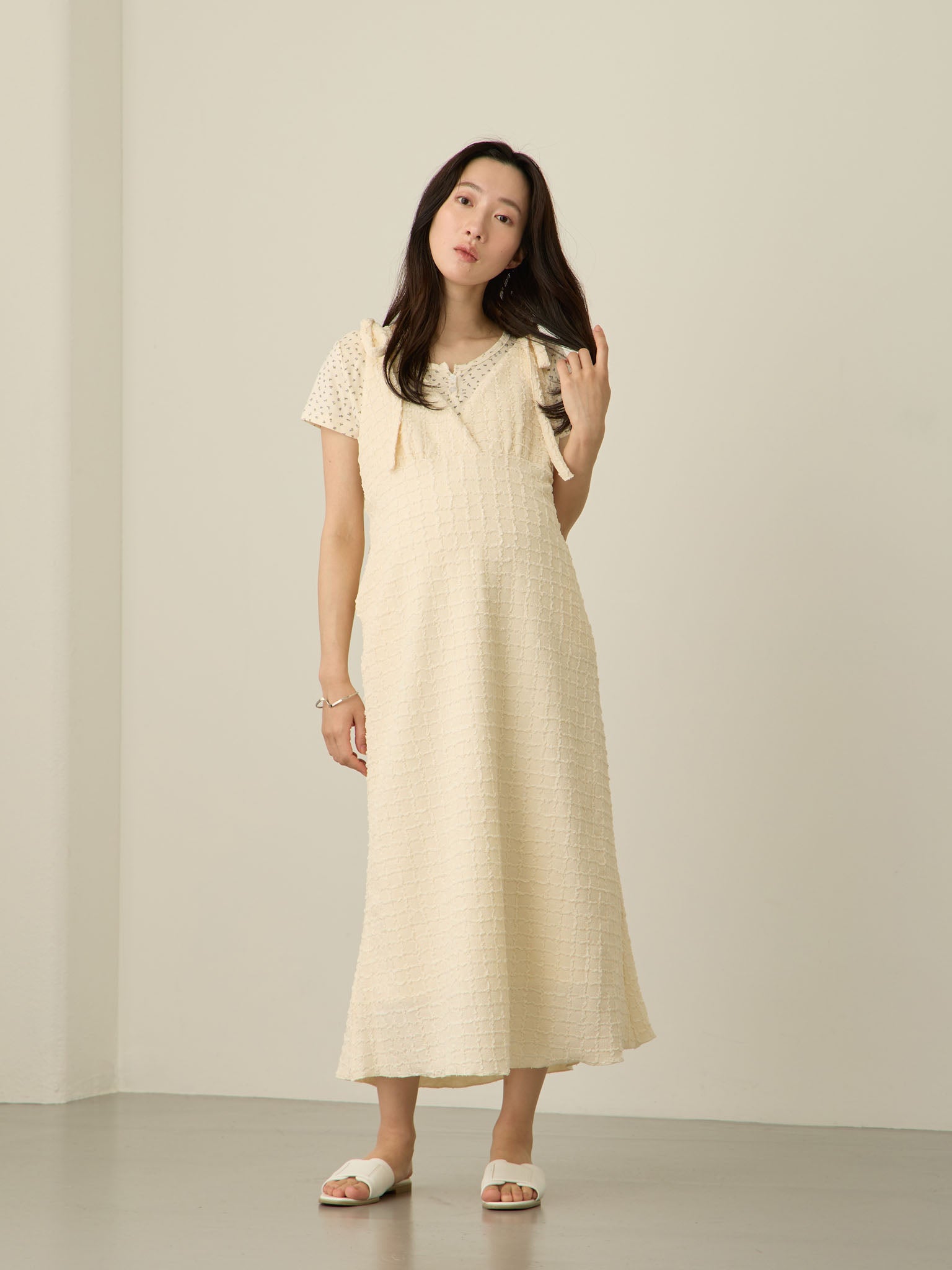 肩リボンキャミワンピース Ivory – honono for mom&baby