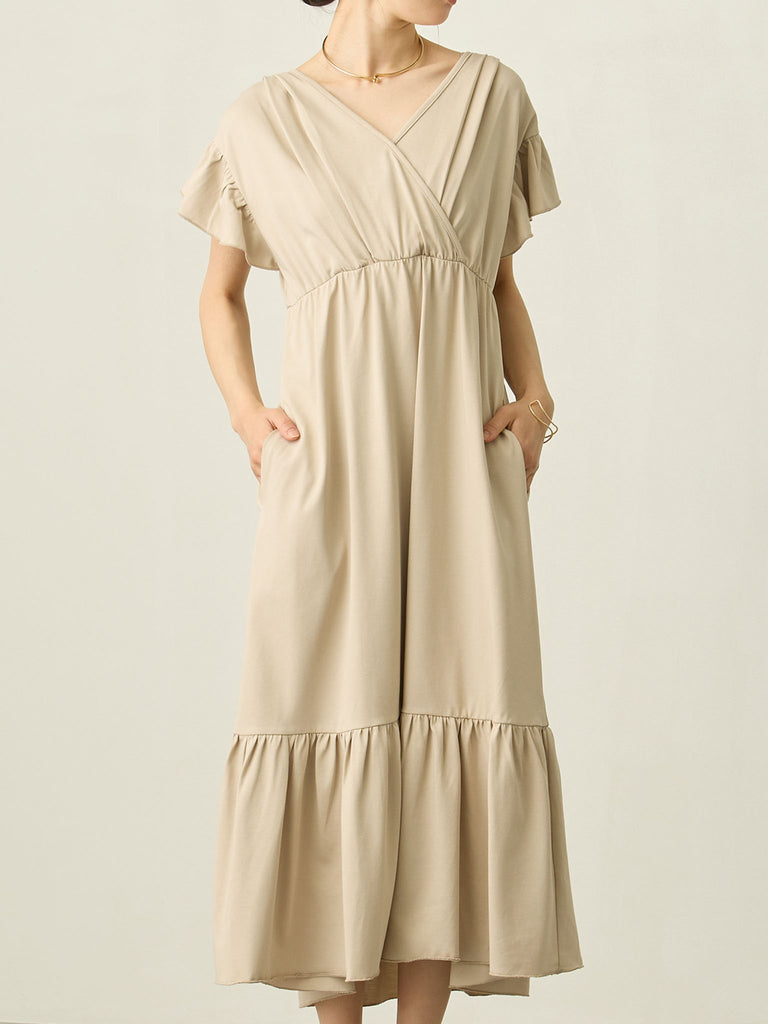 honono ひんやりTシャツワンピース　ベージュ　M ひんやりTシャツワンピース Beige – honono for mom&baby