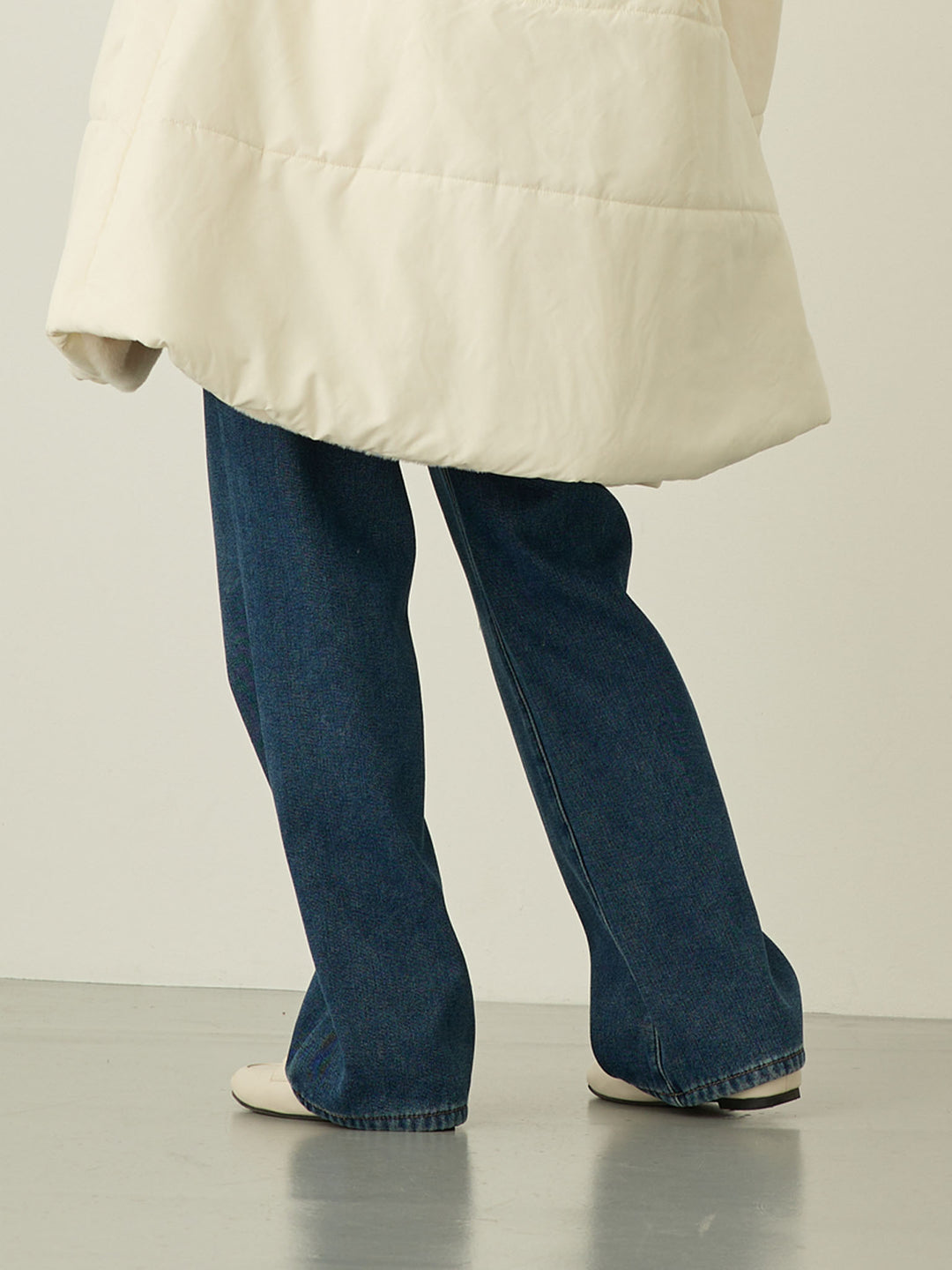 蟒蛇纹衬里长款牛仔布