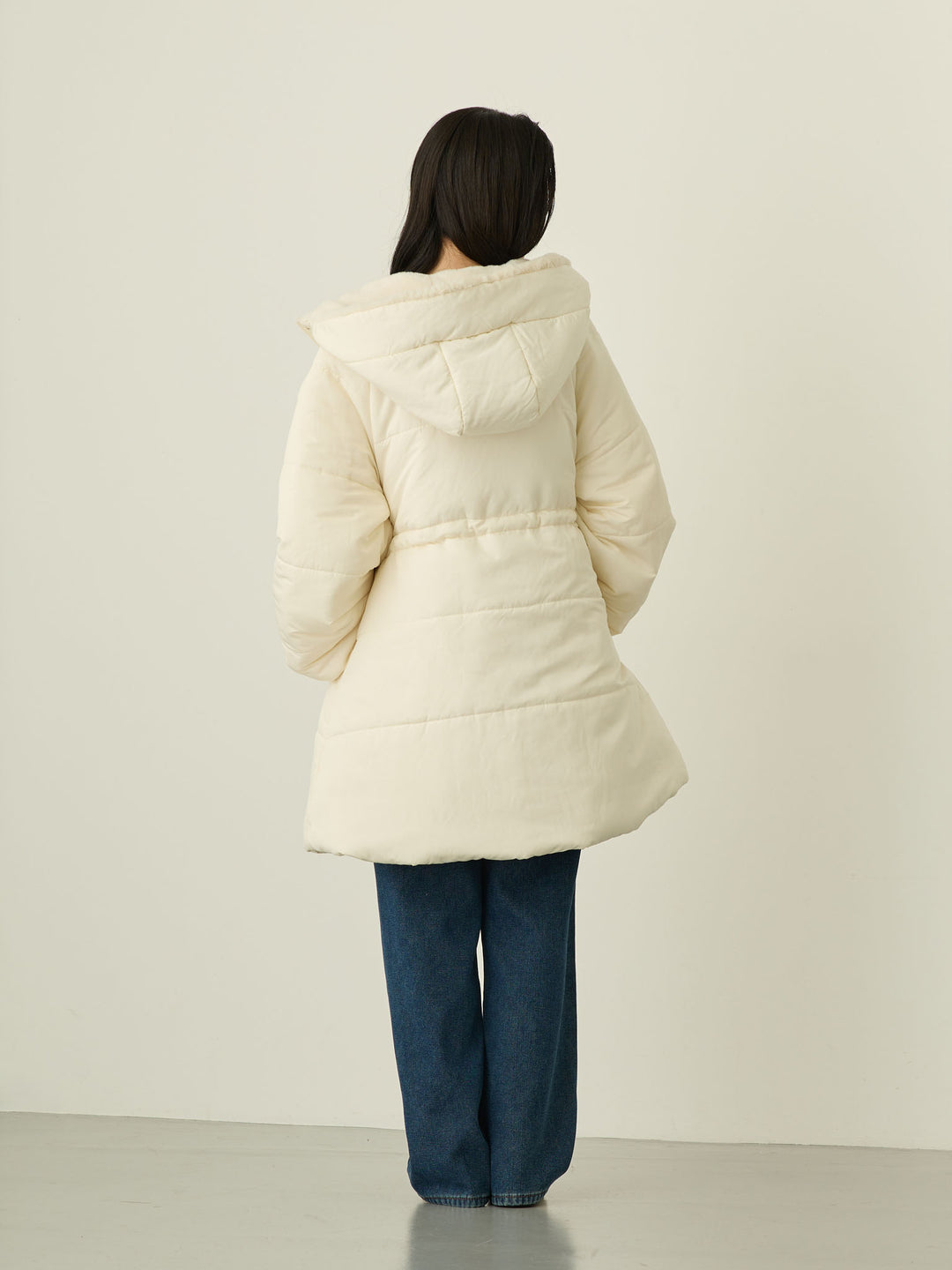 蟒蛇纹衬里长款牛仔布