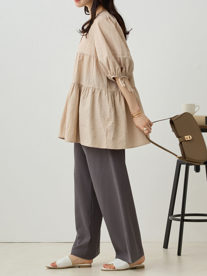 前後2wayティアードチュニック Beige