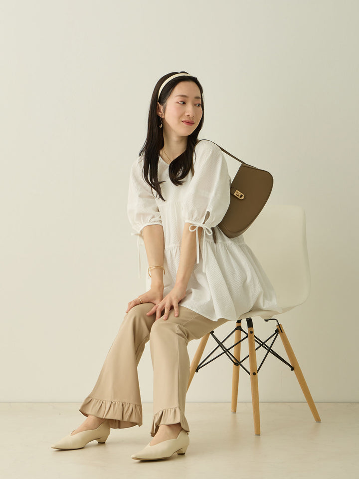 前後2wayティアードチュニック White