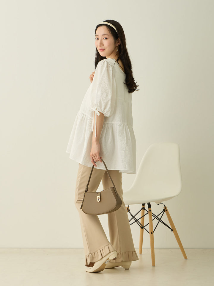 前後2wayティアードチュニック White