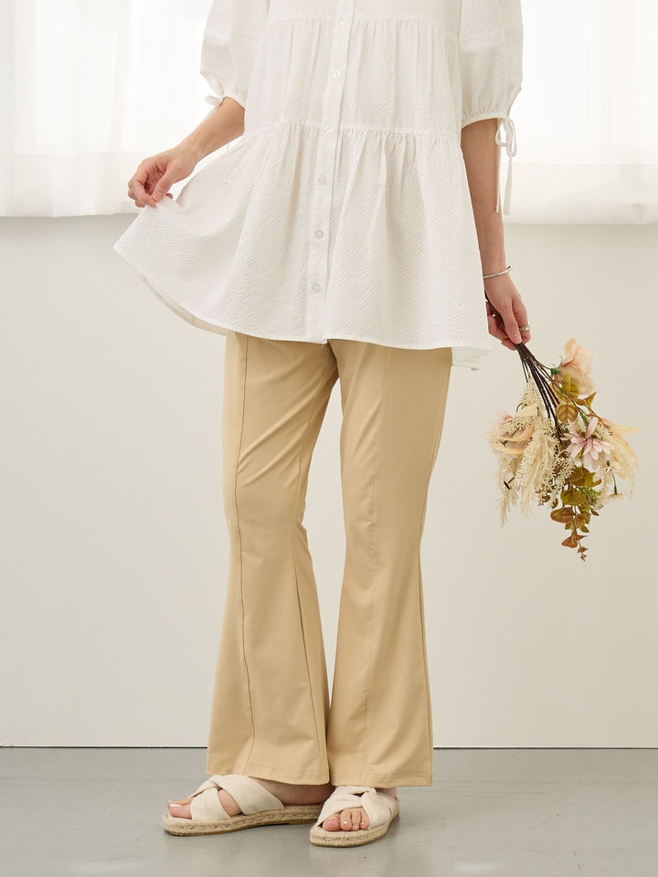 Cool Flare Pants Beige