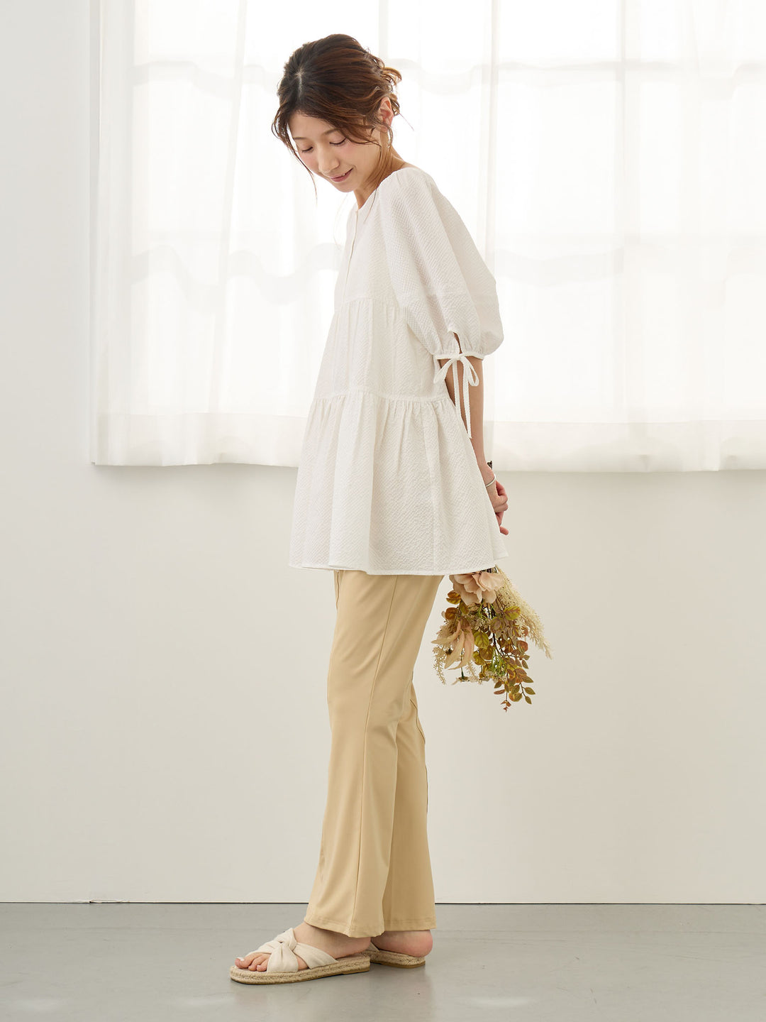 Cool Flare Pants Beige