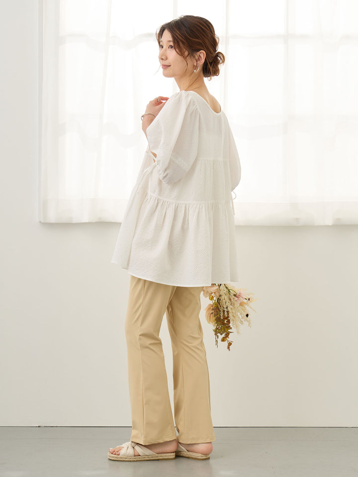 Cool Flare Pants Beige