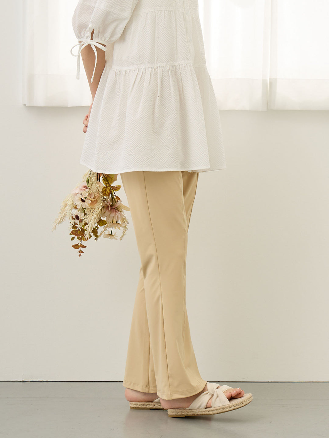 Cool Flare Pants Beige