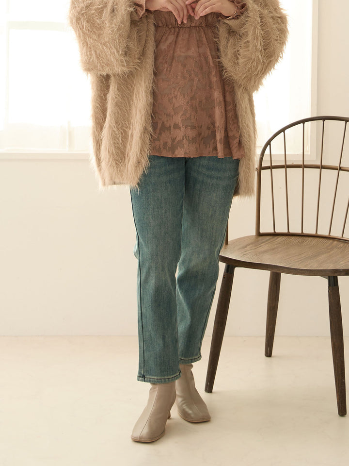 蟒蛇纹牛仔短裤