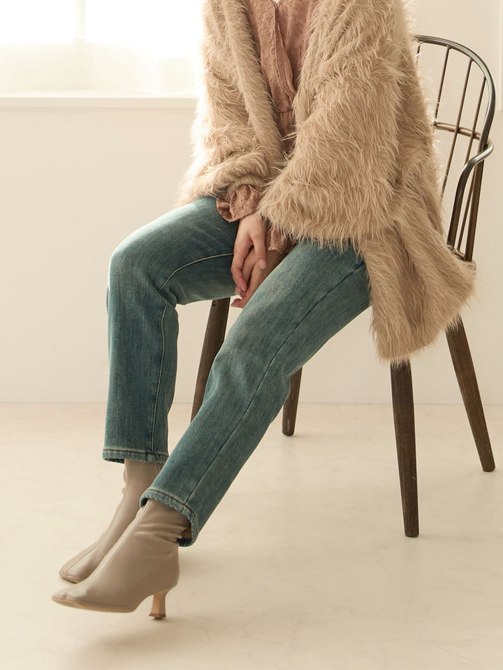 蟒蛇纹牛仔短裤