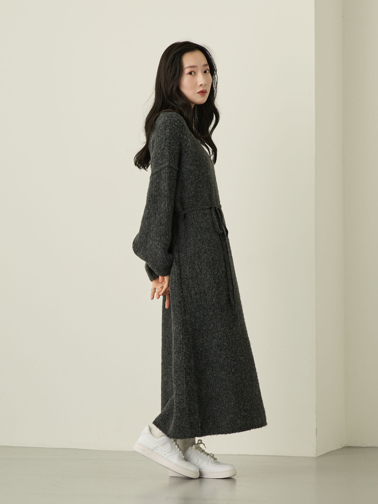 イチゴの穴あきニットワンピース　見本 20250126 ☺︎ ふわふわニット🧶 ㅤ @manaodays さんコラボの