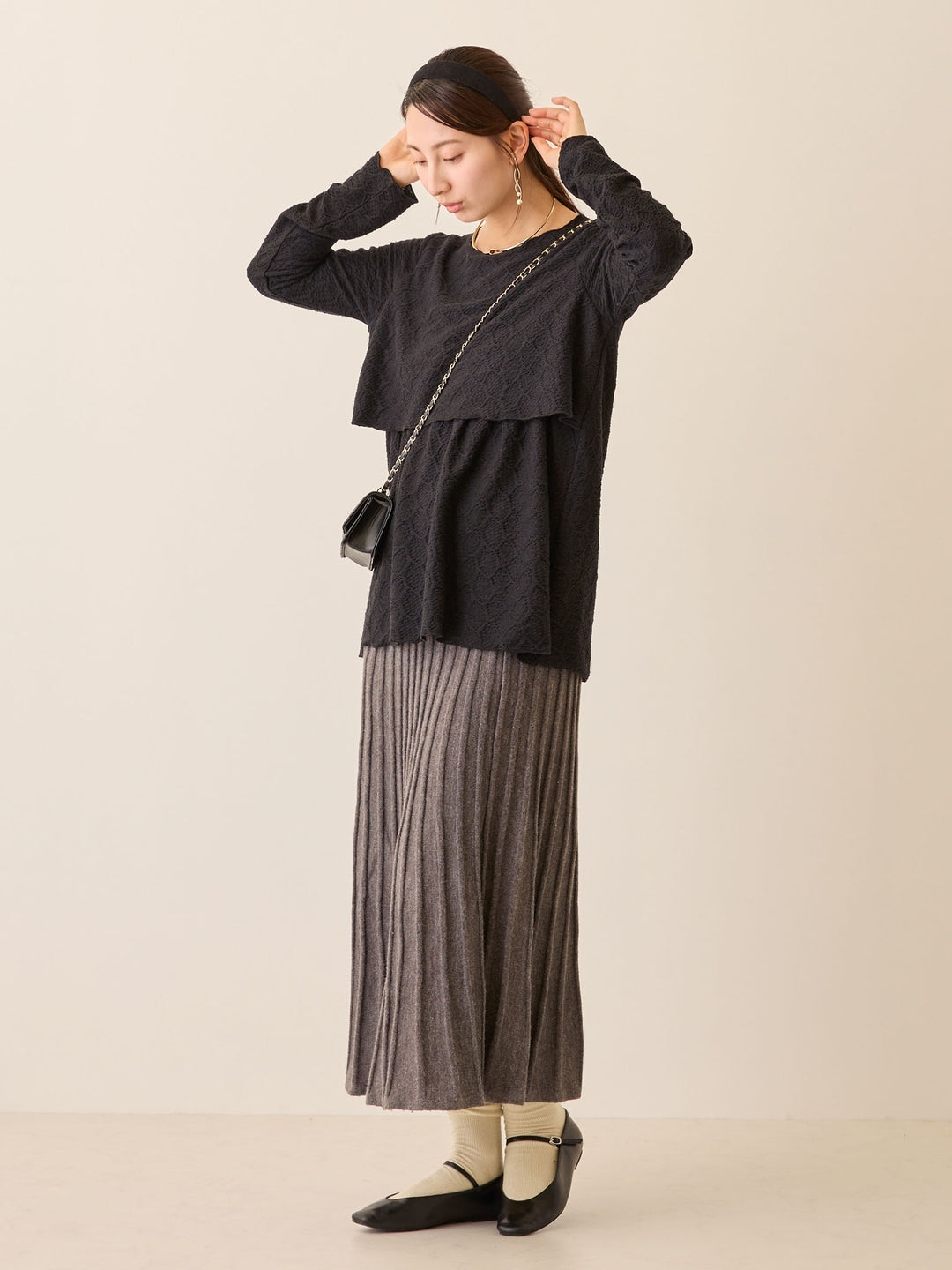 メローデザイントップス Black