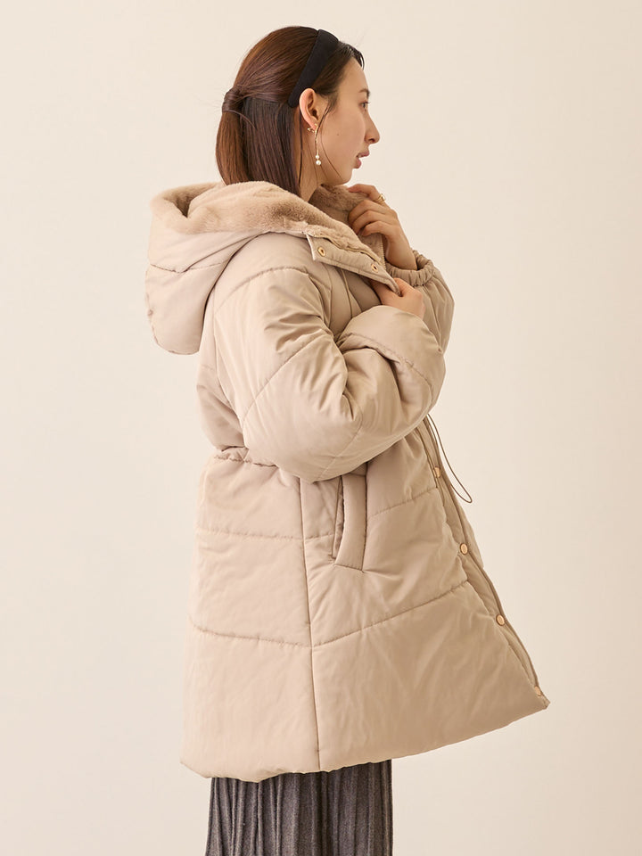 ダッカー付き中綿アウター Greige