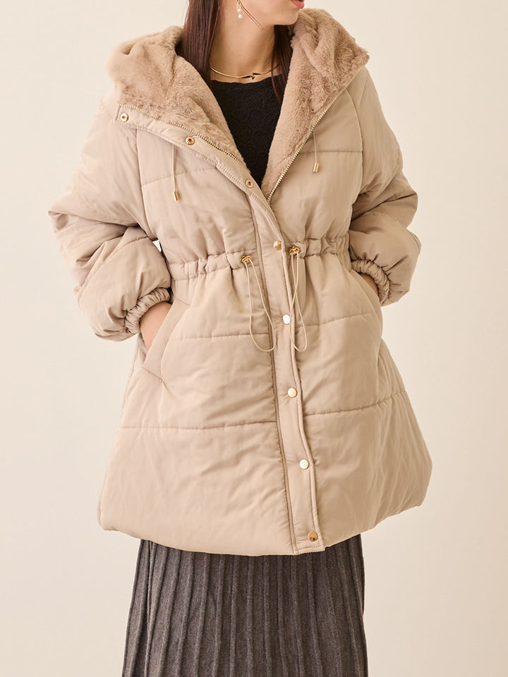 ダッカー付き中綿アウター Greige
