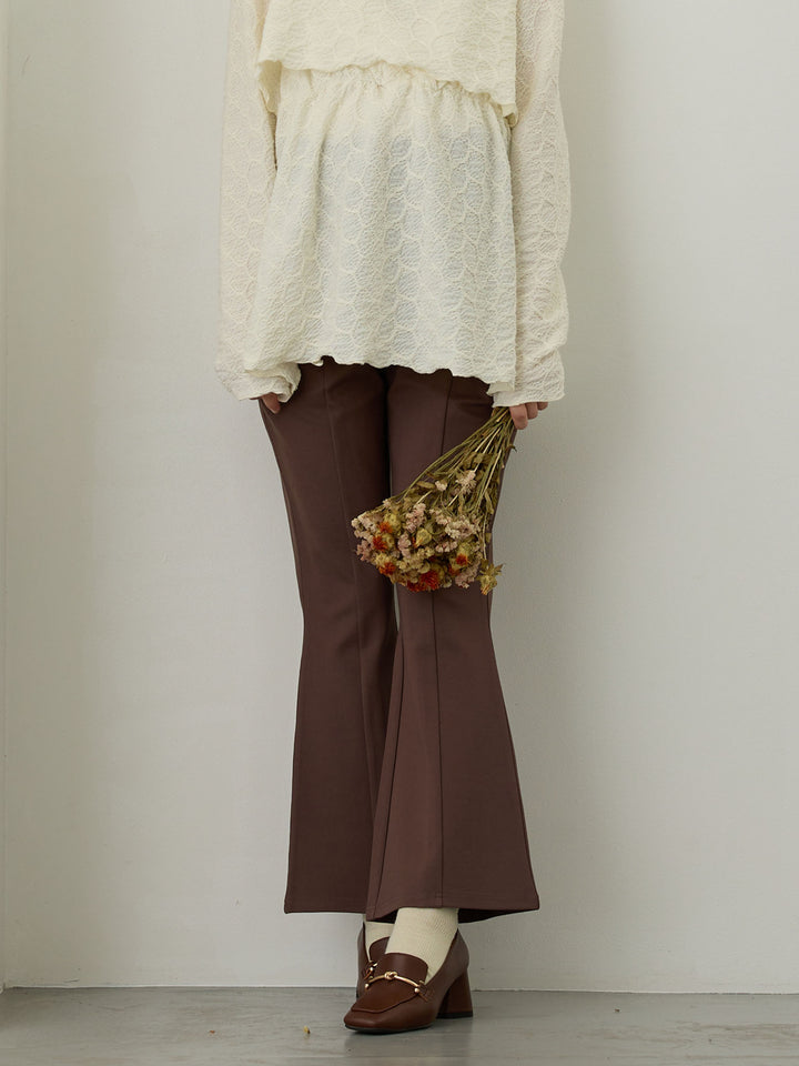ポンチフレアパンツ Brown