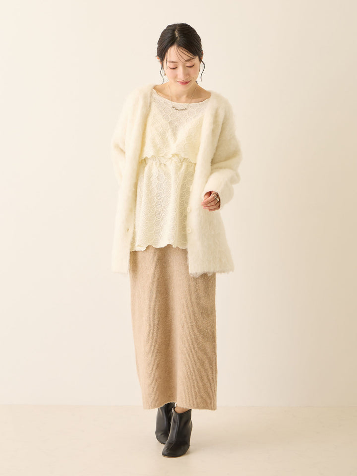 ニットタイトスカート Beige